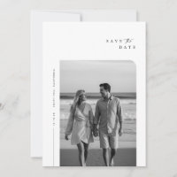 Modern Minimalist Typography Photo Wedding