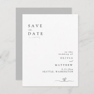 Modern Minimalist Typography Save the Date