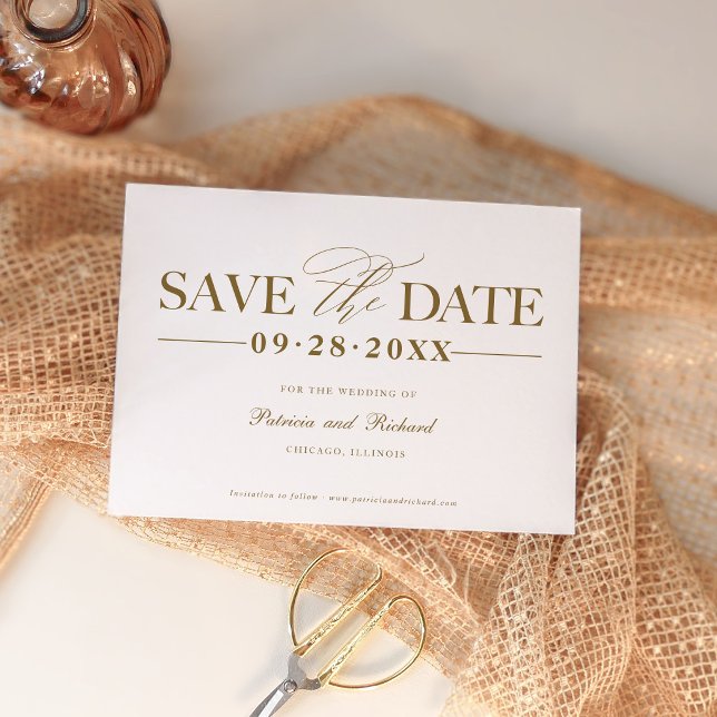 Modern Minimalist Typography Save the Date  Invitation (Creator Uploaded)