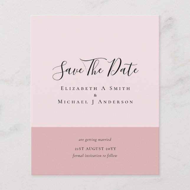 Modern Minimalist Typography Save the Dates Flyer (Front)