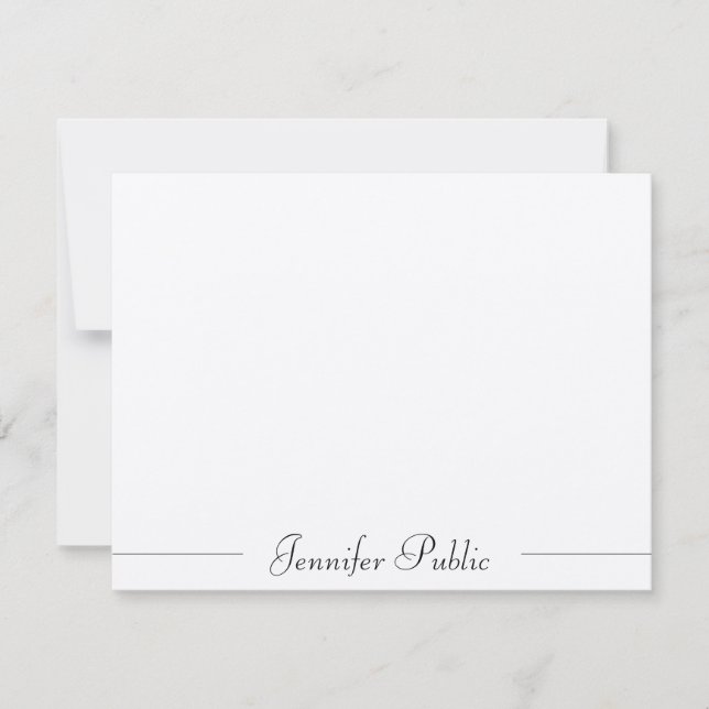 Modern Minimalist Typography Template Felt White (Front)
