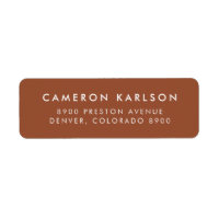 Modern Minimalist Typography Terracotta Address
