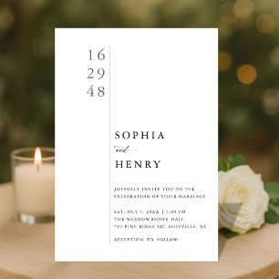 Modern Minimalist Typography Wedding Invitation