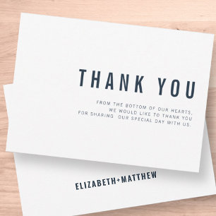 Modern + Minimalist Typography Wedding Thank You