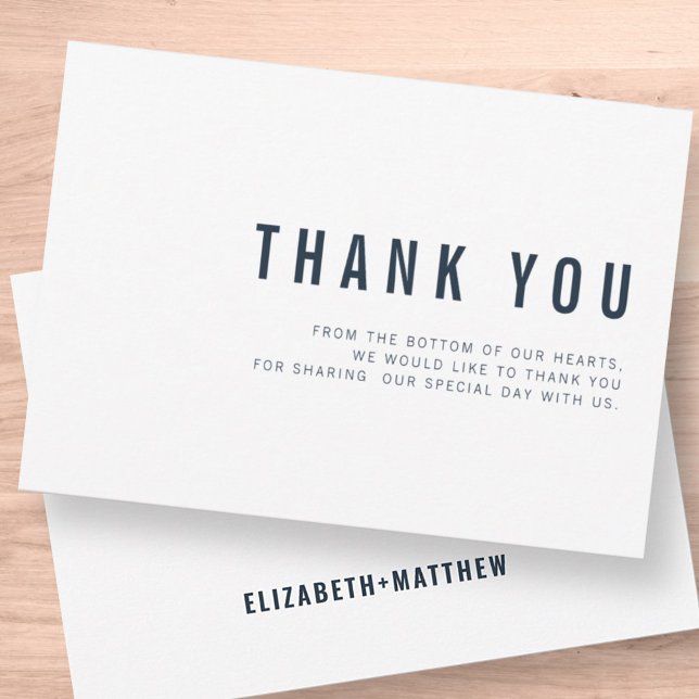 Modern + Minimalist Typography Wedding Thank You (Creator Uploaded)