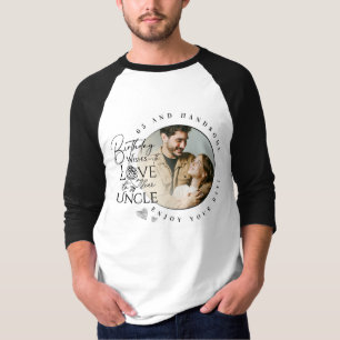Modern Minimalist Uncle Typography Photo T-Shirt