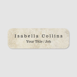 Modern Minimalist Useful Durable Plain Simple Name Tag