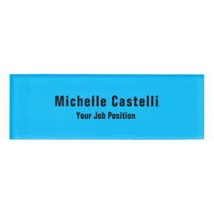 Modern Minimalist Useful Durable Plain Simple Name Tag