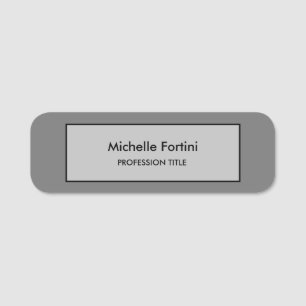 Modern Minimalist Useful Durable Plain Simple Name Tag