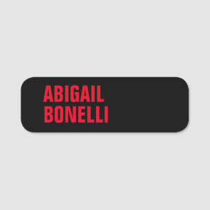 Modern Minimalist Useful Durable Plain Simple Name Tag