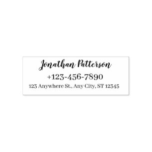 Modern Minimalist Vintage Return Address Label Self-inking Stamp