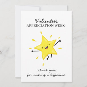 Modern Minimalist Volunteer Appreciation Week Post Card
