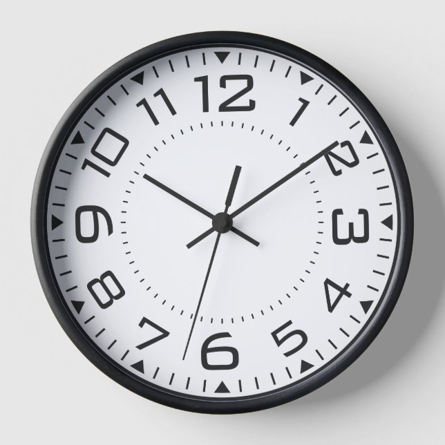 Modern Minimalist Wall Clock ⏳ Sleek Black (Front)
