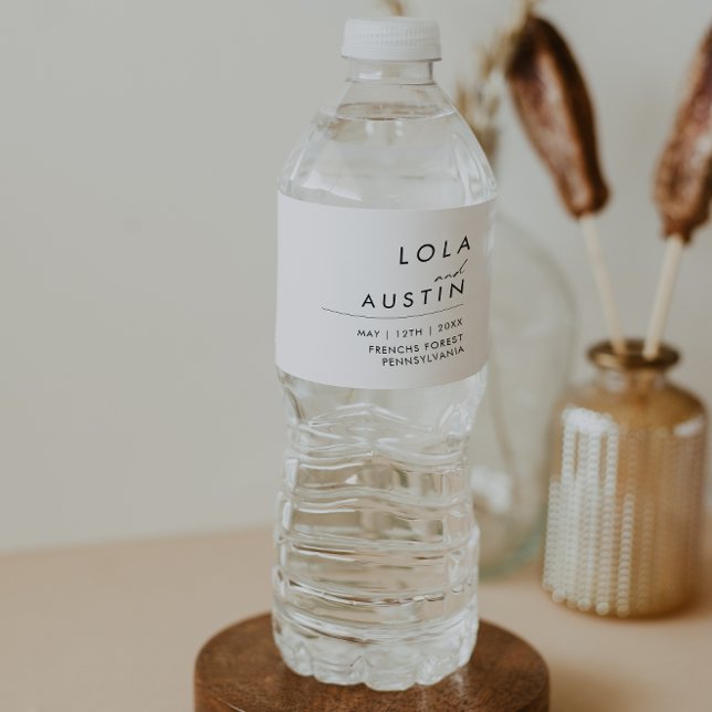 Modern Minimalist Water Bottle Label (Creator Uploaded)