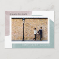 Modern Minimalist Watercolor Photo Change The Date