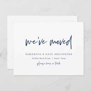 Modern minimalist, we have moved, Announcement Pos Postcard