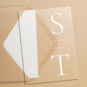 Modern Minimalist Wedding Acrylic Invitations