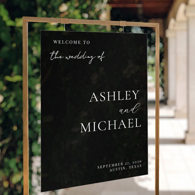 Modern Minimalist Wedding Acrylic Welcome Sign (Creator Uploaded)