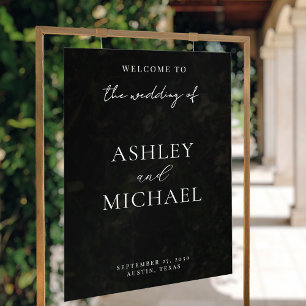 Modern Minimalist Wedding Acrylic Welcome Sign