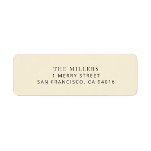 Modern Minimalist Wedding Address Label