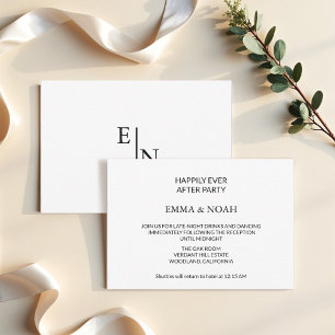 Modern Minimalist Wedding After Party  Invitation