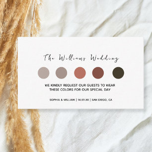 Modern Minimalist Wedding Attire Dress Code Insert