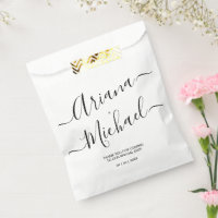 Modern Minimalist Wedding Black White Personalised