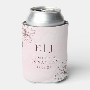 Modern Minimalist Wedding Can Cooler