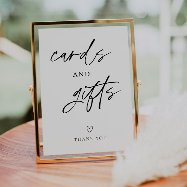 Modern Minimalist Wedding Cards and Gifts Sign (Creator Uploaded)