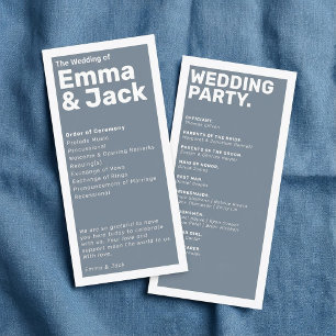 Modern Minimalist Wedding Ceremony Program