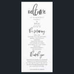 Modern Minimalist Wedding Ceremony Program Programme<br><div class="desc">Modern minimalist wedding program featuring boho script font. All the wedding ceremony information and the wedding party's name listed on this program.</div>