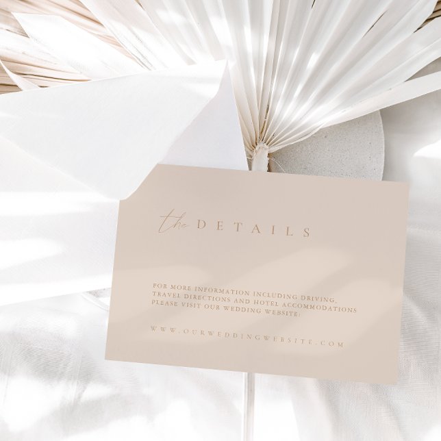 Modern Minimalist Wedding Details Enclosure Card (Creator Uploaded)