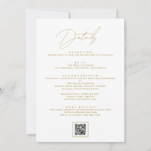 Modern Minimalist Wedding Details Enclosure Cards