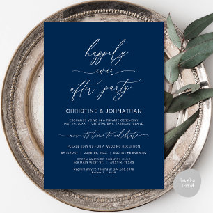 Modern Minimalist Wedding Elopement Party Dinner Invitation