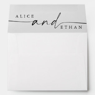 Modern Minimalist Wedding Envelope