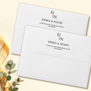Modern Minimalist Wedding Envelope