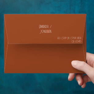 Modern Minimalist Wedding Envelope Pre-addressed