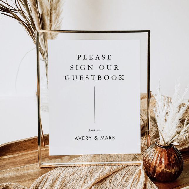 Modern Minimalist Wedding Guest Book Sign (Creator Uploaded)