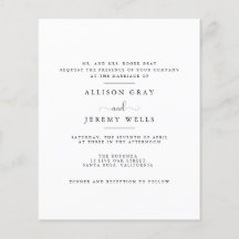 Modern Minimalist Wedding Invitation