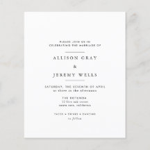 Modern Minimalist Wedding Invitation