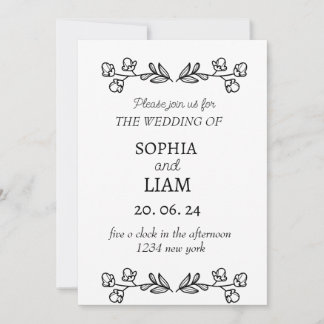 Modern Minimalist Wedding Invitation