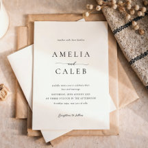 Modern Minimalist Wedding Invitation