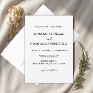 Modern Minimalist Wedding Invitation