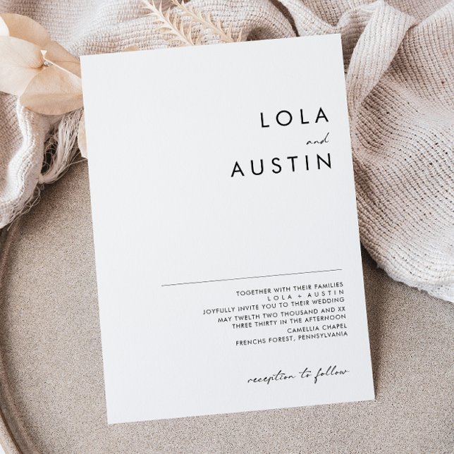 Modern Minimalist Wedding Invitation (Creator Uploaded)