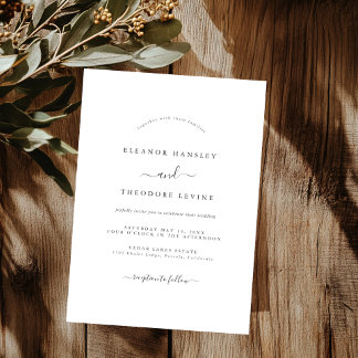Modern Minimalist Wedding Invitation