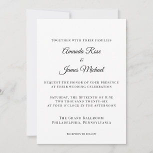 modern minimalist wedding invitation