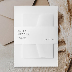 Modern Minimalist Wedding Invitation Belly Band