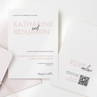Modern Minimalist Wedding Invitation – Elegant Inv