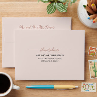 Modern Minimalist Wedding Invitation Envelope
