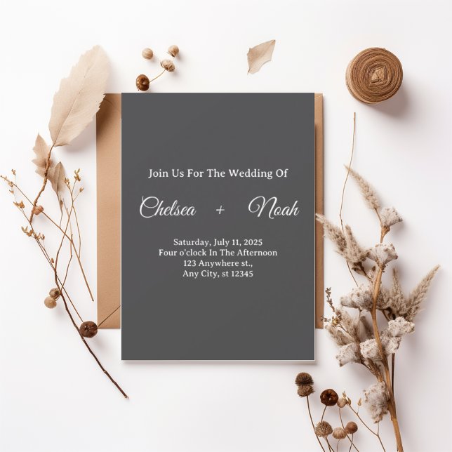 Modern Minimalist Wedding Invitation with Elegant (Creator Uploaded)